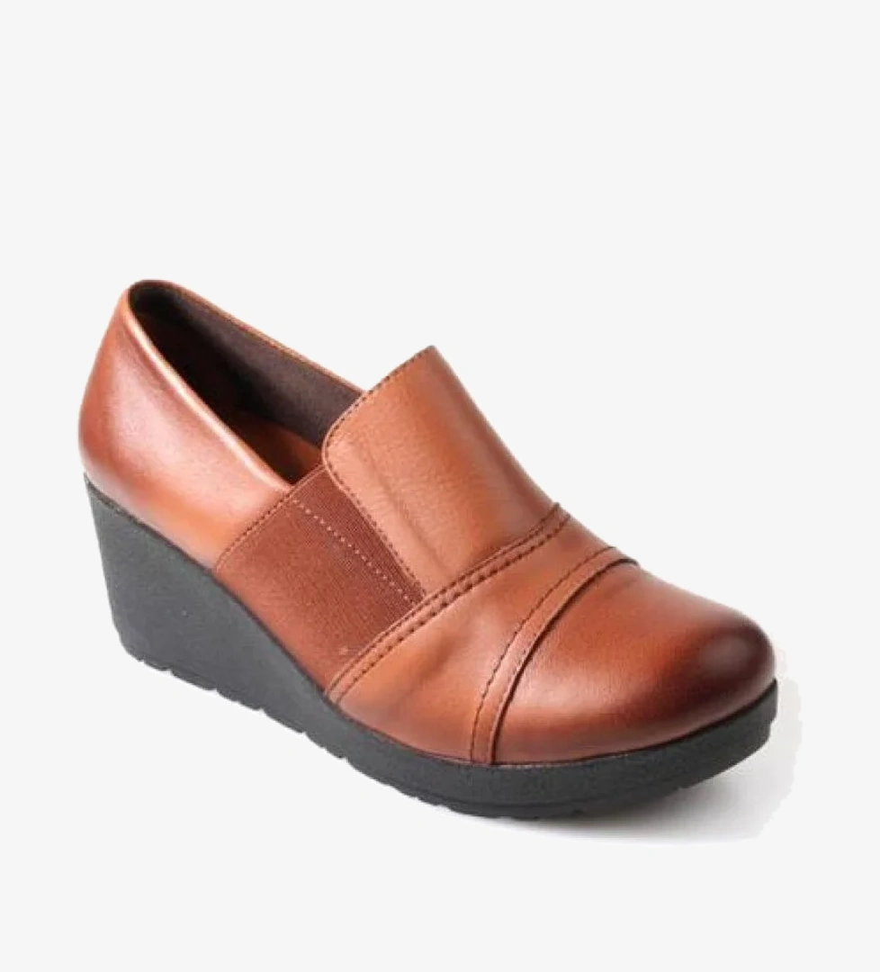 Papuçcity Ahd 5035 Hakiki Deri Dolgu Topuk Kadın Günlük Ayakkabı model görseli