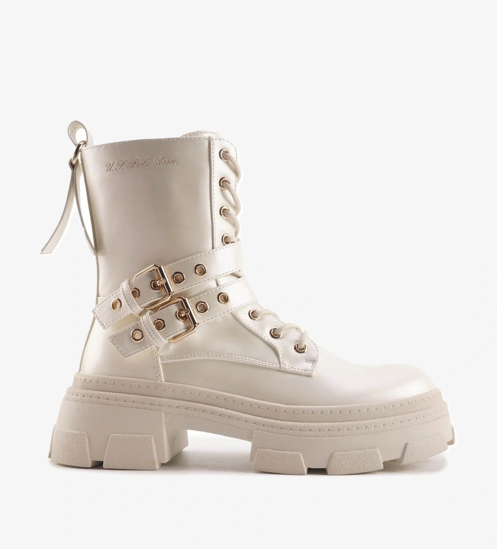 U.s. Polo Assn. U.s. Polo Assn. ASSO 4PR Bej Kadın Rock Bot | Flo Bej - 1. görsel