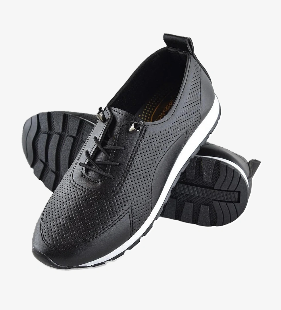 Ayakkabı Burada 3532 Rahat Ortopedik Taban Günlük Kadın Ayakkabı Lastik Bağcıklı Kadın Ayakkabı model görseli