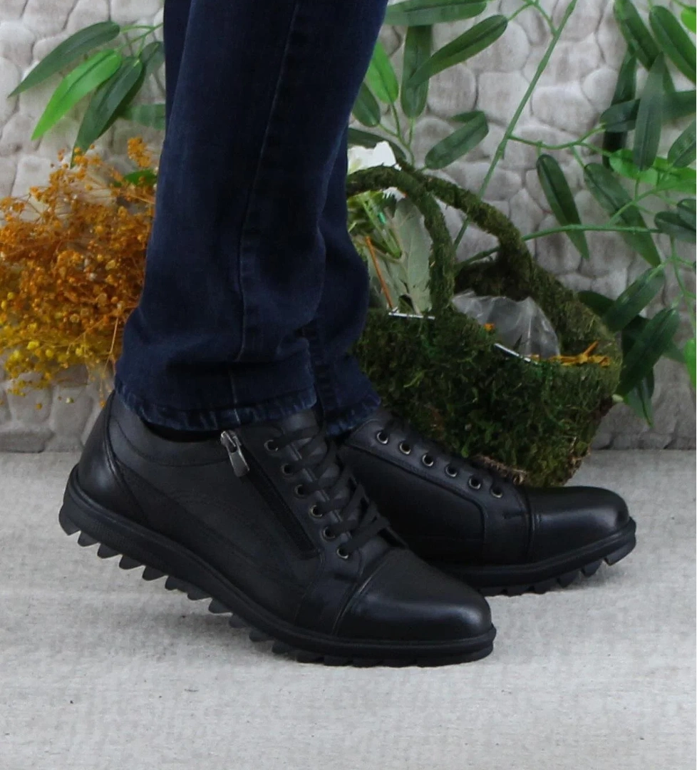 5177 Rahat Kauçuk Taban Orijinal Hakiki Deri Erkek Ayakkabı