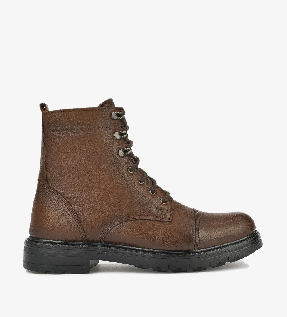 Erkek Hakiki Deri Bot 1431040ZK1800 Taba - Görsel 1