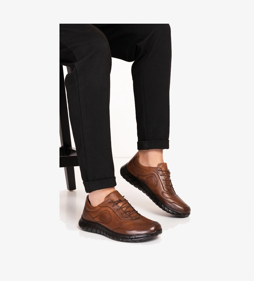 Gondol Erkek Hakiki Deri Hafif Esnek Kaymaz Taban Ayakkabı af.2500