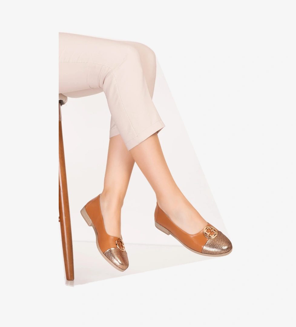 Gondol Hakiki Deri Babet Ayakkabı elnr.121 - Görsel 1