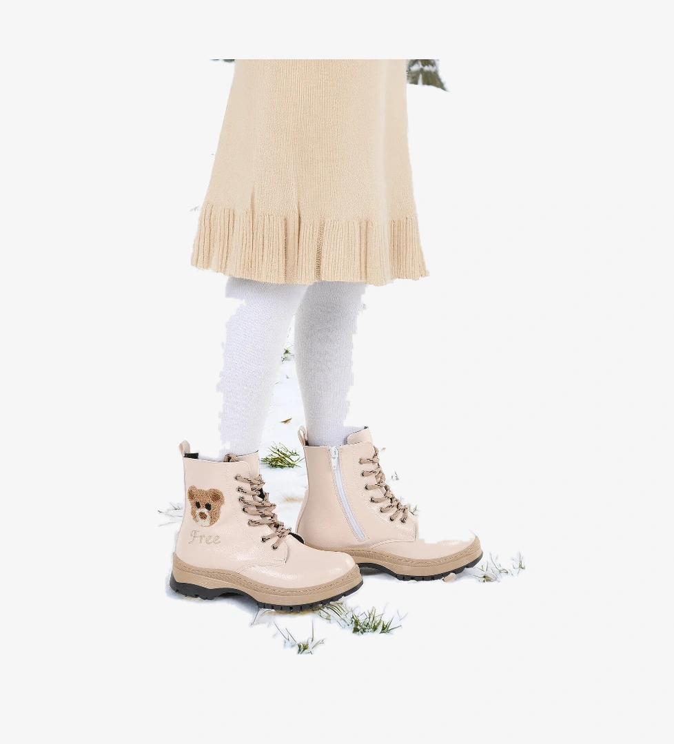 Teddy Kırışık Termo Taban Kız Çocuk Bot Ten - Görsel 1