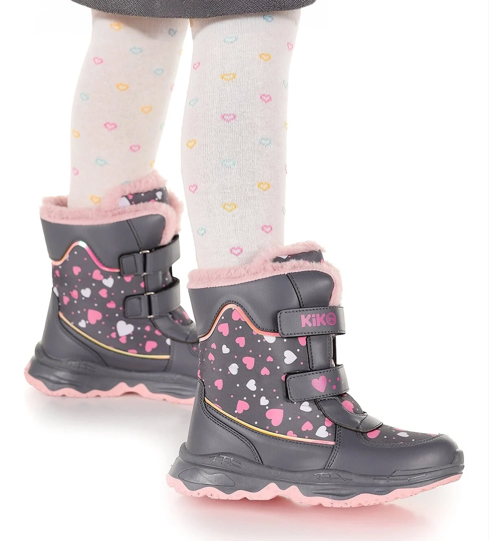 Kartanesi Cırtlı Kız Çocuk Kar Bot Soğuk Suya Dayanıklı Füme