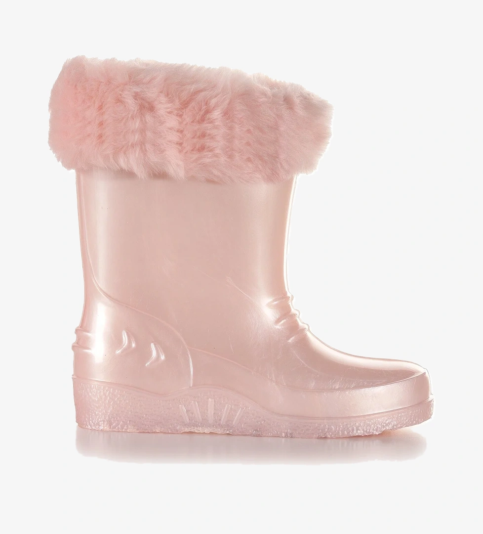 Kiko Kids Manas Sedefli Su Geçirmez Kız Çocuk Yağmur Çizmesi Pudra model görseli