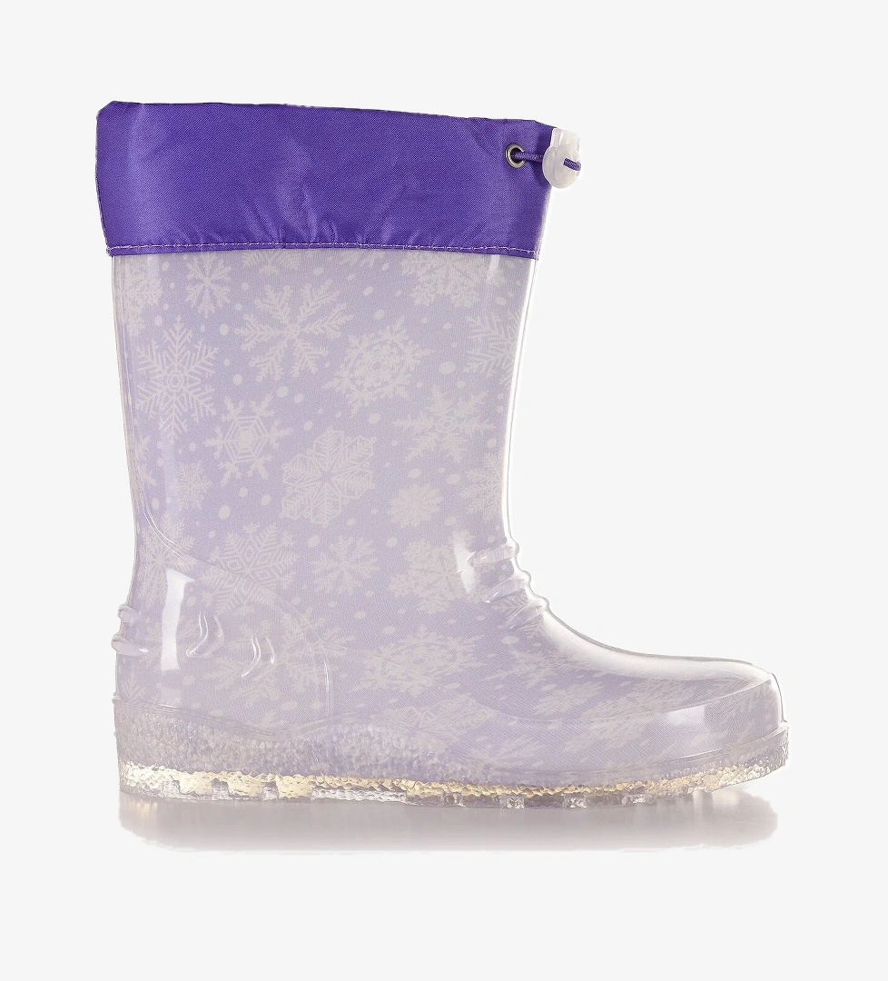 Savana Su Geçirmez Kız Çocuk Yağmur Çizmesi Lila - Beyaz