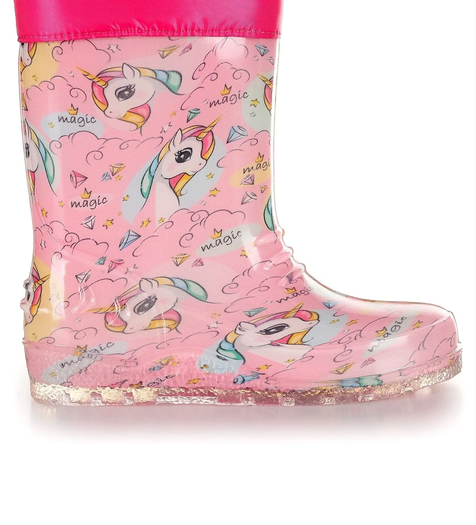 Kiko Kids Unicorn Su Geçirmez Kız Çocuk Yağmur Çizmesi - Turkuaz model görseli