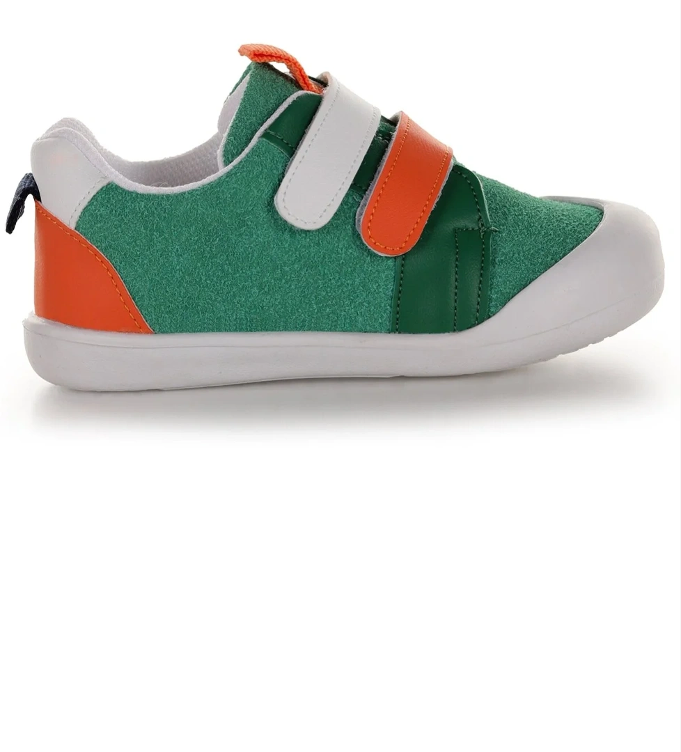 Şifu İlk Adım Cırtlı Erkek Bebek Spor Ayakkabı Yeşil - Turuncu