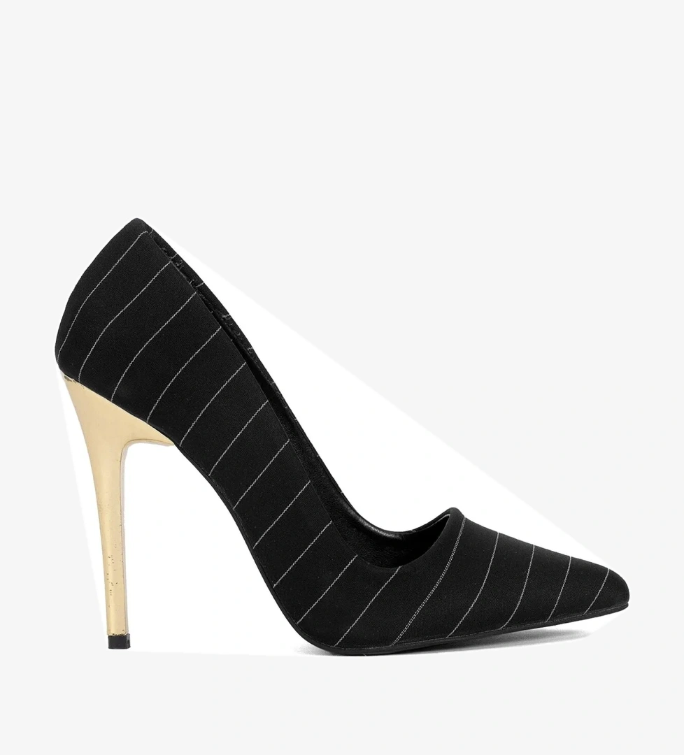 Elit Mst1920S Kadın Saten Stiletto Siyah - Görsel 1