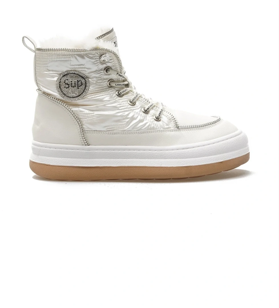 Kadın Taş Detaylı Sneaker Günlük Bot (36-40) 24k 23k321-7 Z Bej