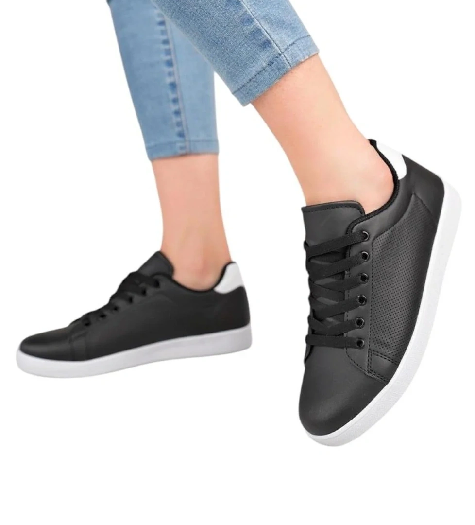 Kadın Spor Sneaker Ayakkabı SİYAH - BEYAZ