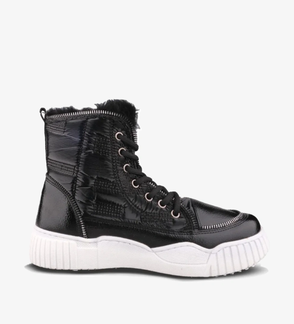 M.p M.p Kadın Kaliteli Siyah-Beyaz Günlük Bot | Flo Siyah - 1. görsel