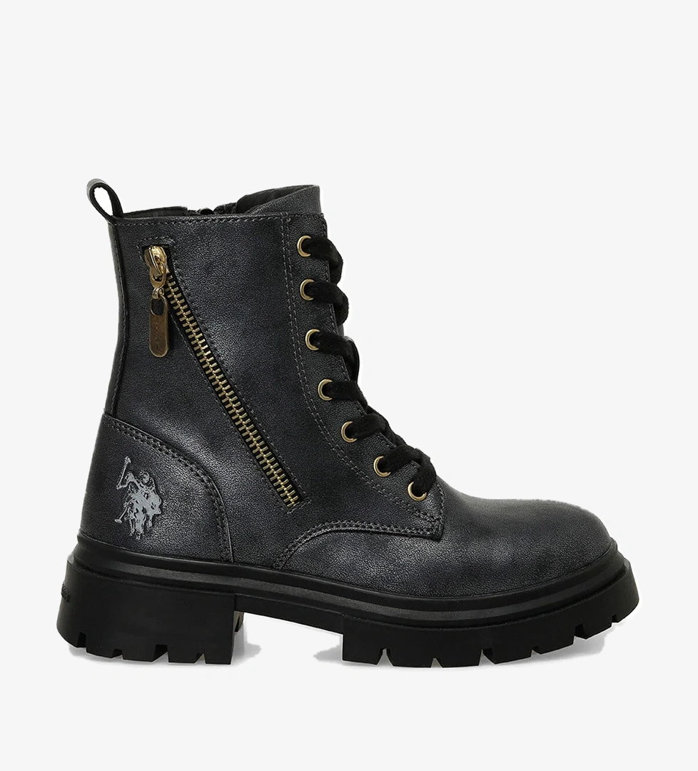 HALLY 4PR Siyah Kız Çocuk Biker Bot - Görsel 1