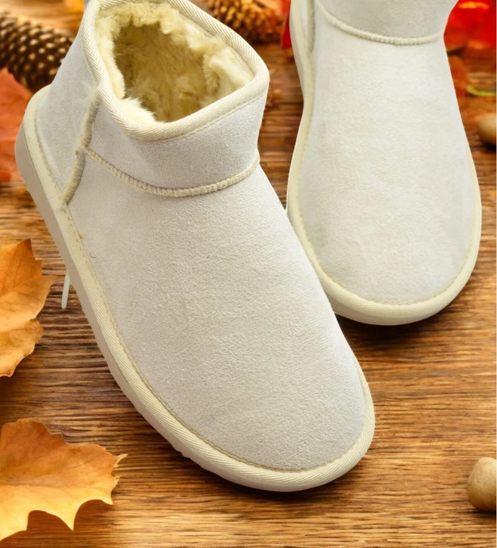 389 Günlük Kadın Bot Ayakkabı Kışlık Kürklü Sade Düz Kadın Bot