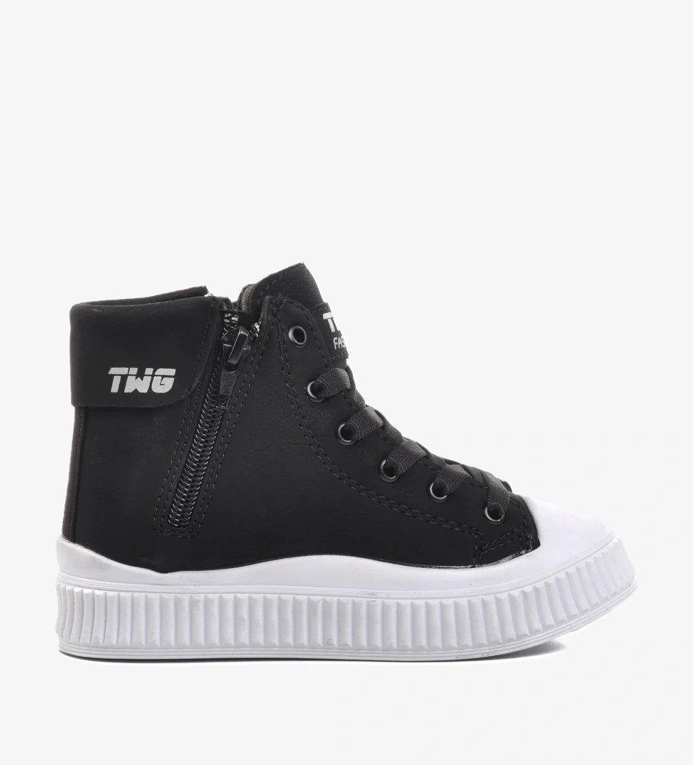 Orion-P Siyah-Beyaz İçi Polarlı Unisex Çocuk Bot - Görsel 1