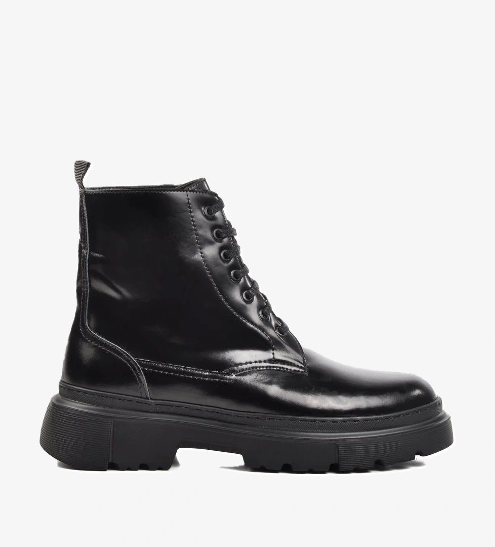 Premium 1651 Siyah Açma Hakiki Deri Erkek Bot