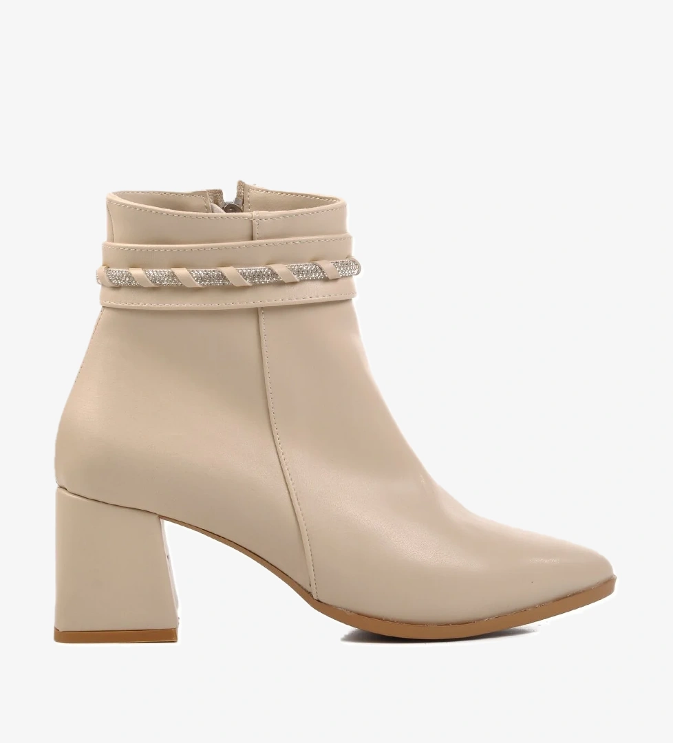 276515 Bej Cilt İçi Polarlı Kadın Bot - Görsel 1