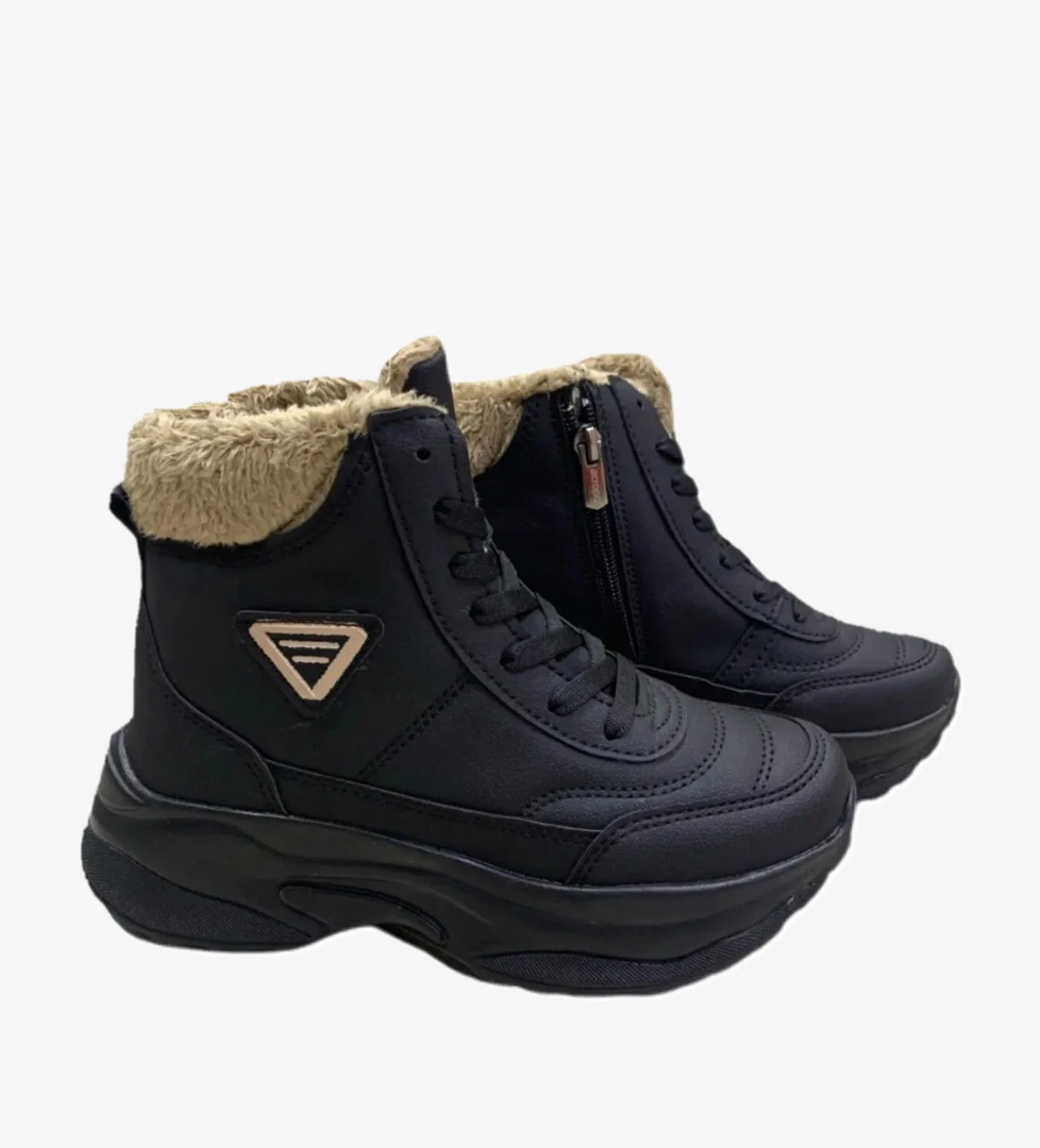 Çocuk Bot Hafif Ortopedik İçi Yünlü Termal Astarlı Kışlık Kalın Tabanlı Kaymaz Taban Suya Dayanıklı 4010-116-0002 - Görsel 1