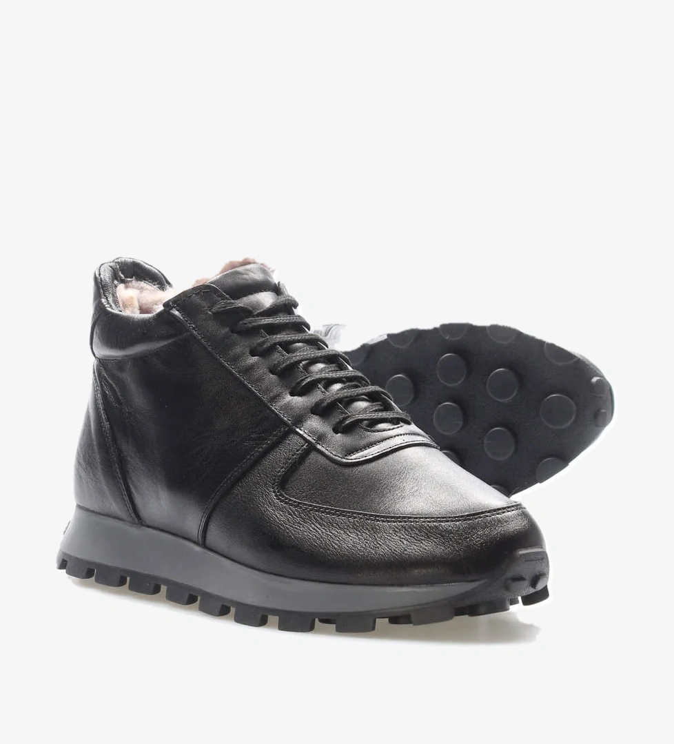 Fast Step Hakiki Deri Kürklü Erkek Klasik Bot 154KMA1709-1 model görseli