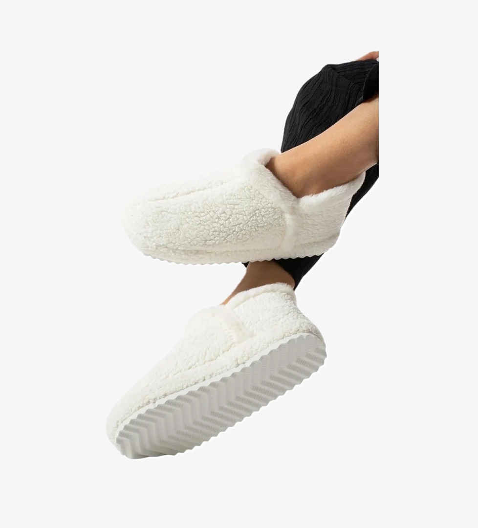 Kadın Panduf | Ev Botu | Ev Ayakkabısı Eva Kalın Hafif Kaymaz Taban BEYAZ