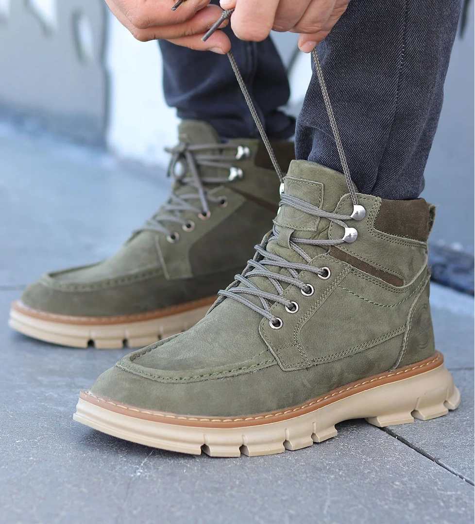 . Dex Suya Dayanıklı Hakiki Deri Günlük Erkek Bot - Görsel 1