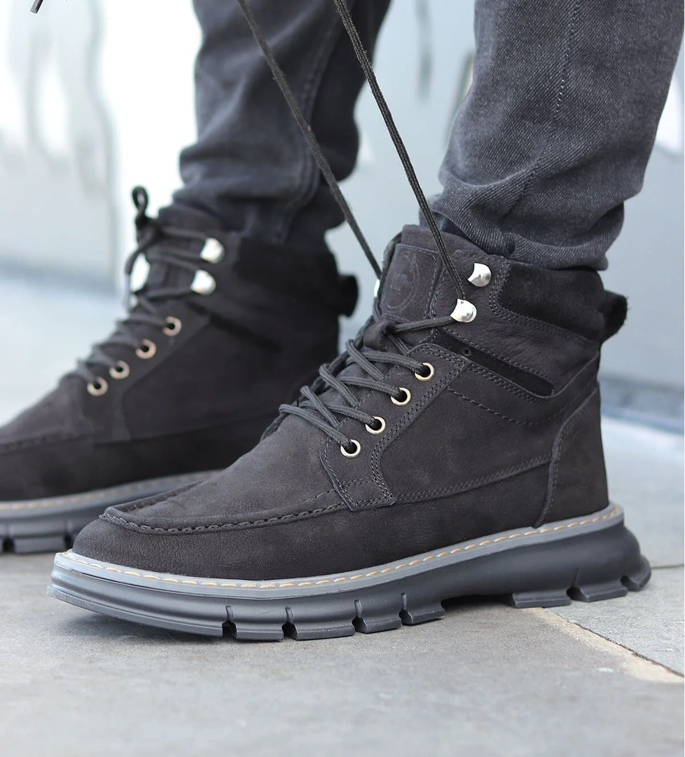 . Dex Suya Dayanıklı Hakiki Deri Günlük Erkek Bot