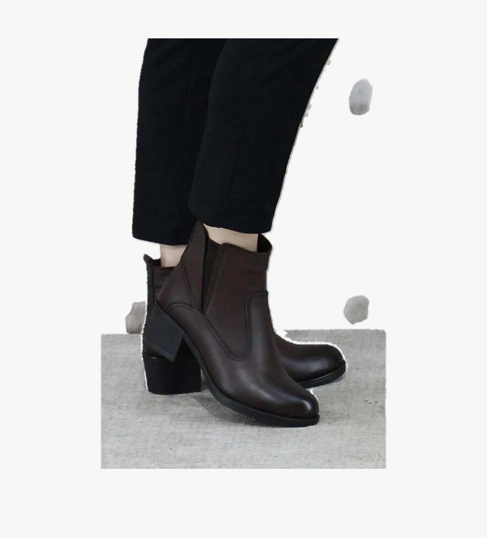 Mehmet Mete 42835 Kahve Orijinal Hakiki Deri Sıcak Astar Kaymaz Taban Kadın Bot model görseli