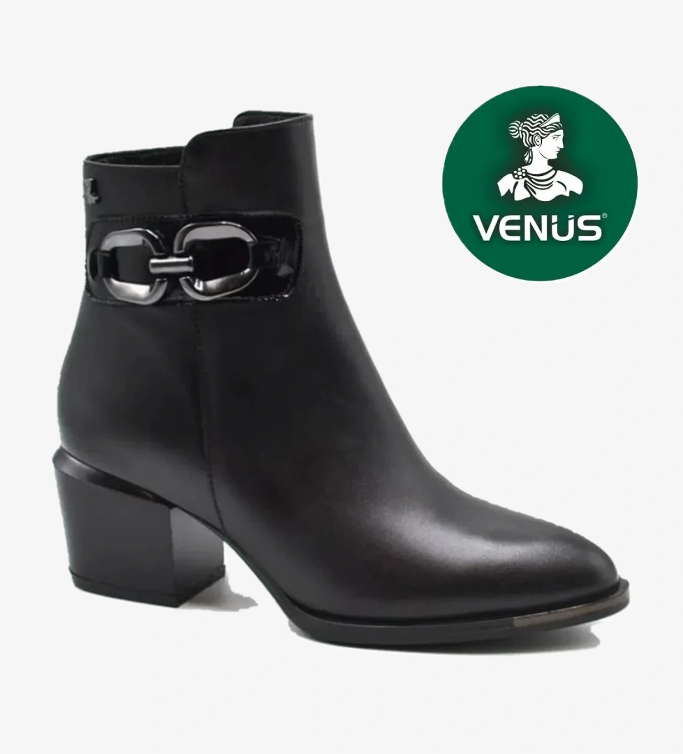 Rani Hakiki Deri Topuklu Ortopedik Kadın Bot - Görsel 1