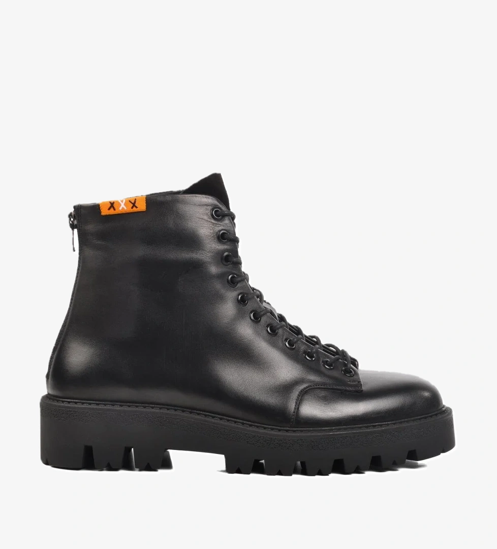 Premium 40010 Siyah Hakiki Deri Erkek Bot