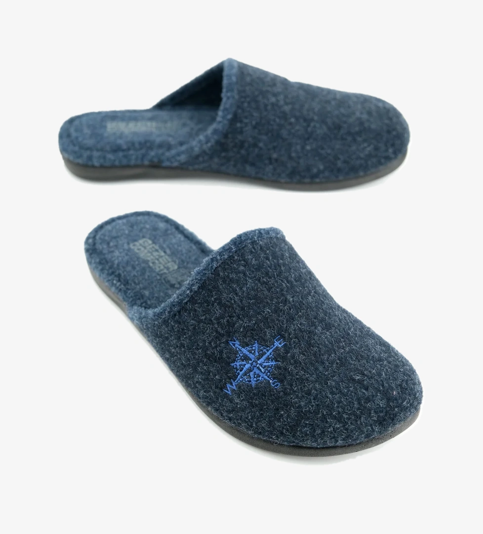 Kışlık Erkek Keçe Çıkarılabilir Taban Ev Bahçe Terlik - Görsel 1