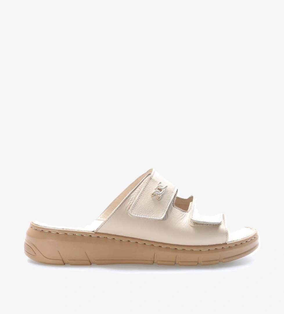 Hakiki Deri Kadın Dolgu Topuk Terlik 621ZA1099 - Görsel 1