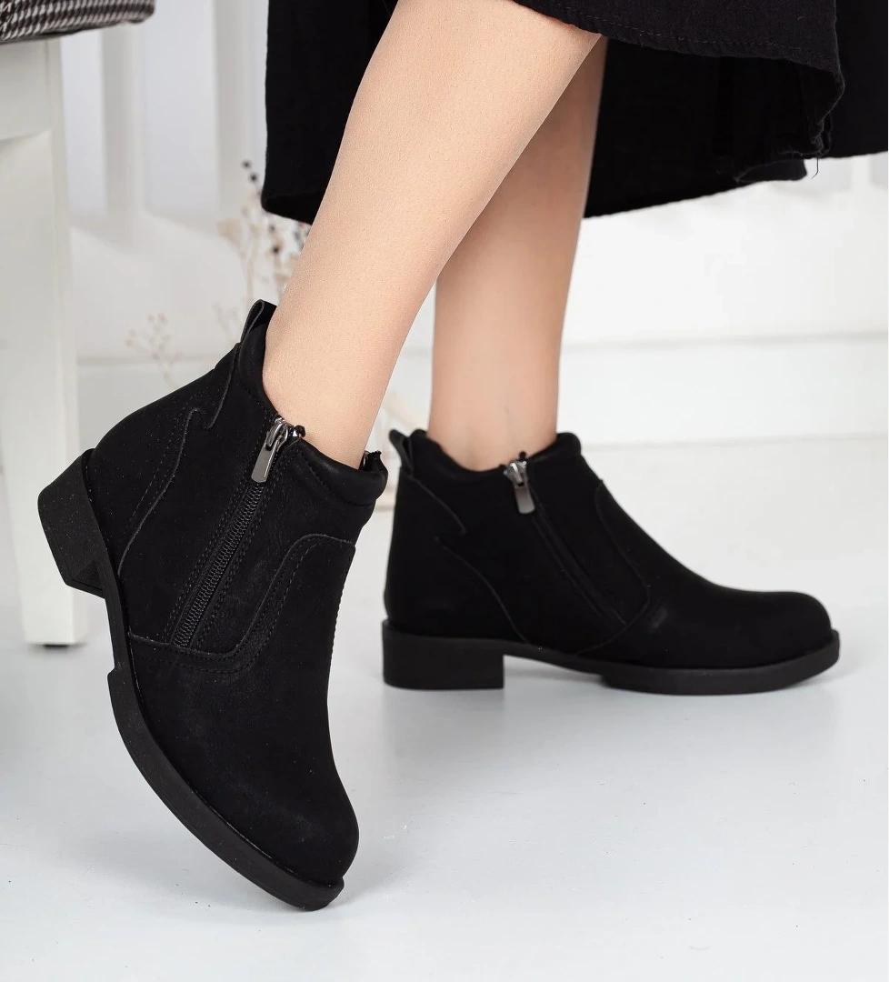 Ayakdaş 2016 Çift Fermuarlı Düz Taban Kadın Bot model görseli