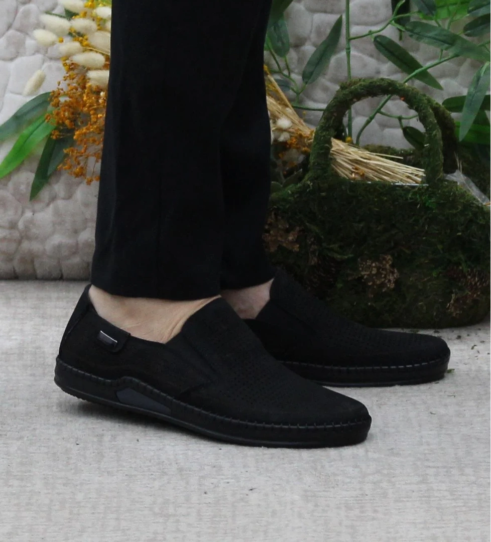 Mehmet Mete 030 Siyah Nubuk Hakiki Deri Erkek Ayakkabı model görseli