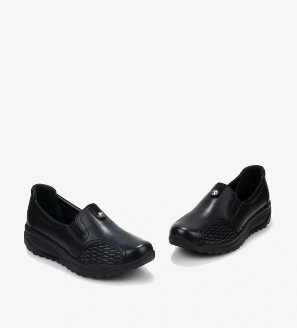 042-K Ortopedik Kadın Günlük Hakiki Deri Ayakkabı