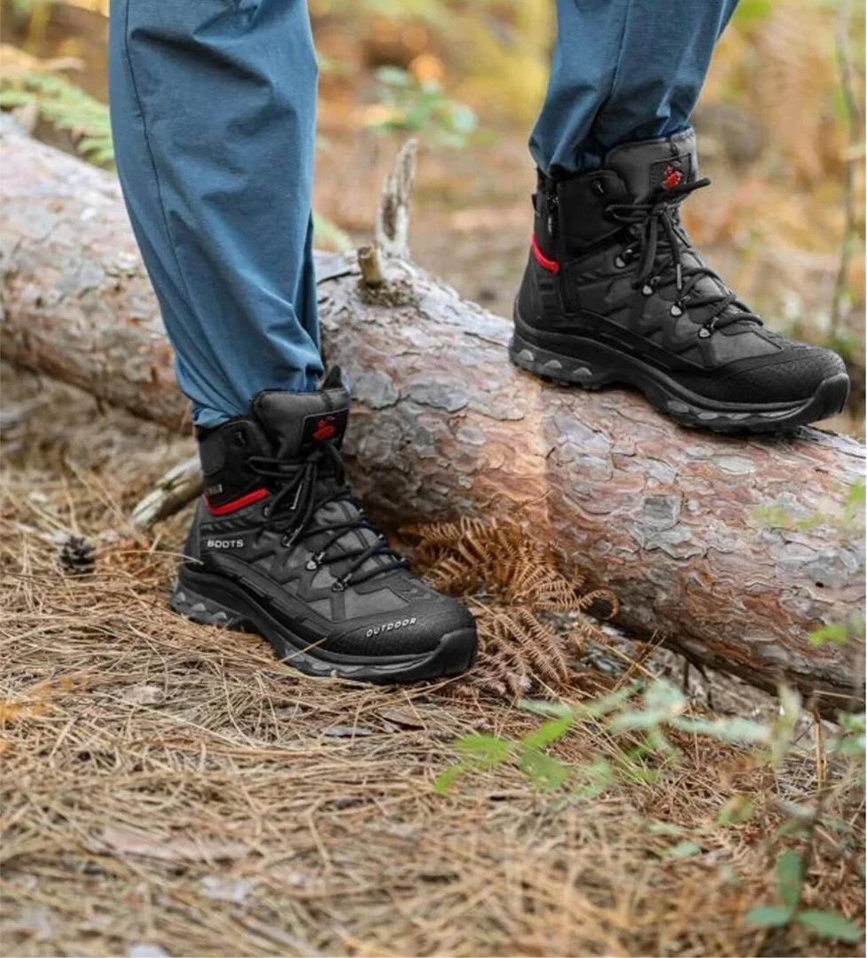 1821 Erkek Outdoor Bot Siyah - Kırmızı