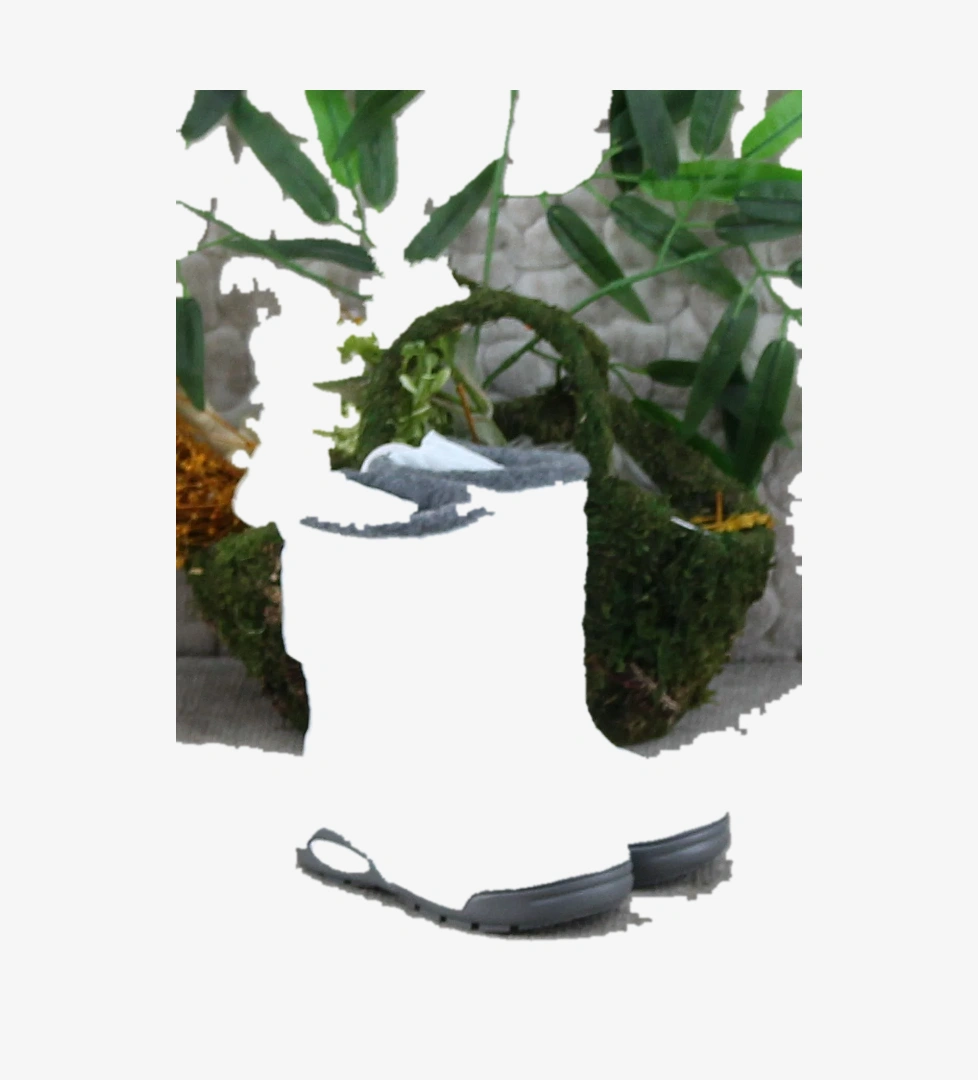 W10168 001 Topo Skı Charol Beyaz İçi Kürklü Çocuk Yağmur Çizmesi - Görsel 1