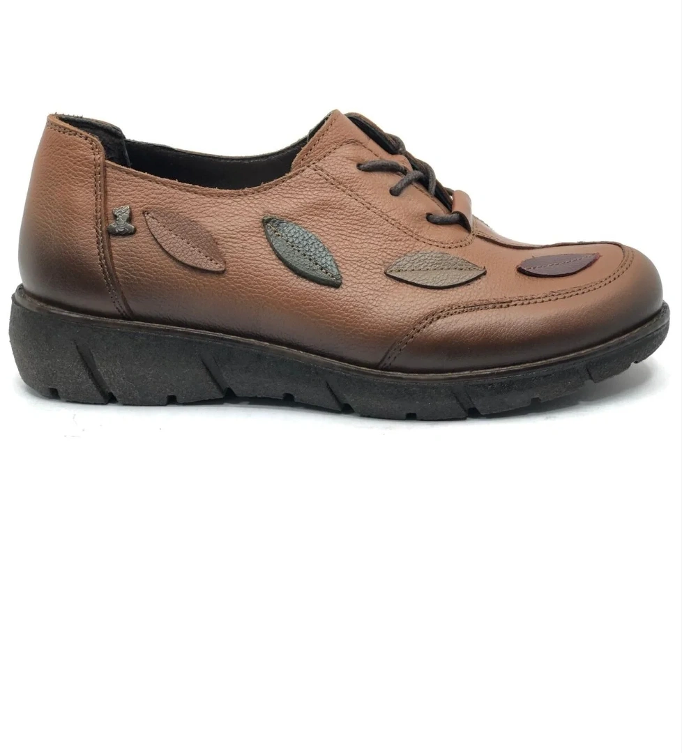 Yello Hakiki Deri Ortopedik Kadın Casual Ayakkabı