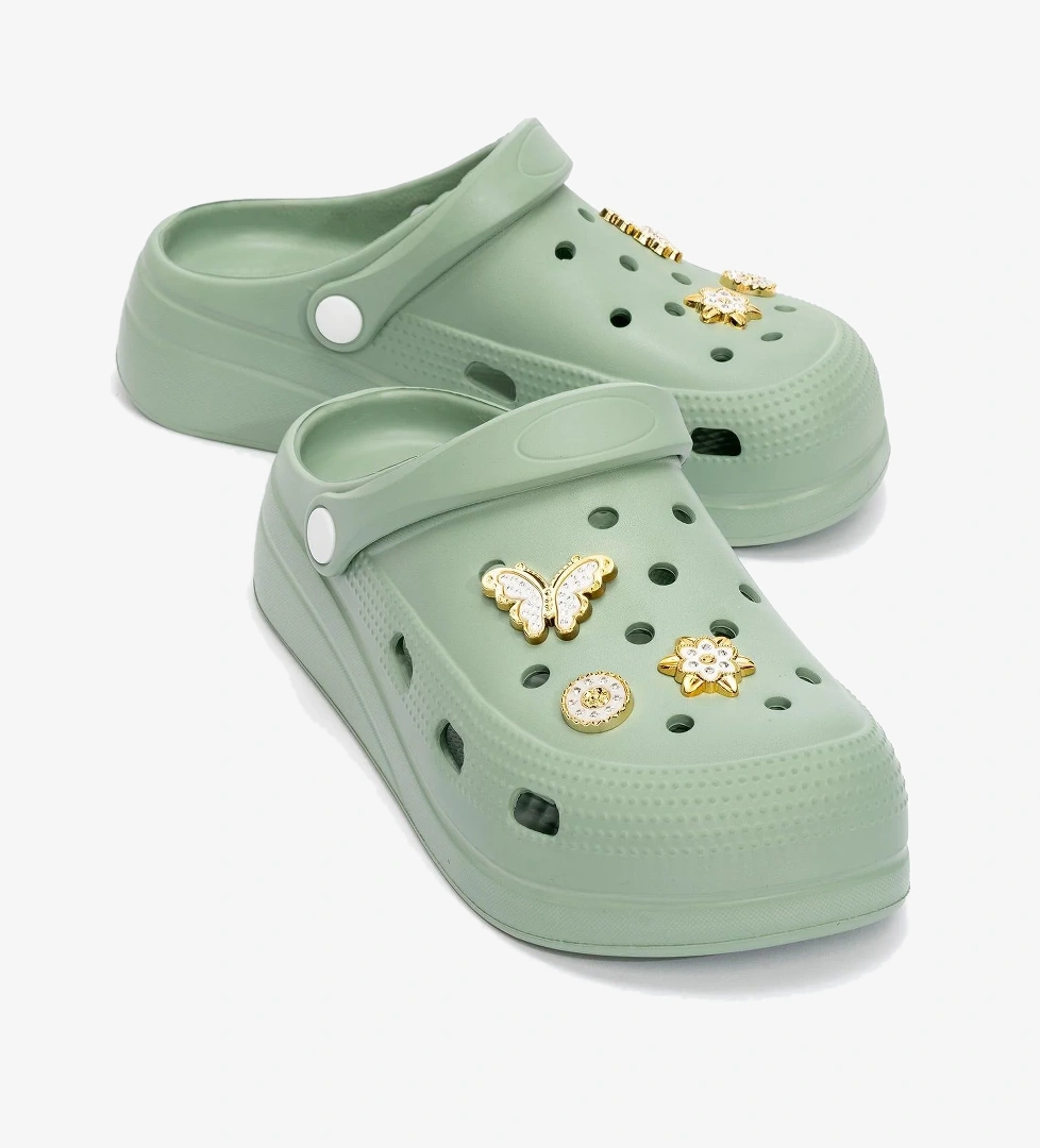 Kadın Aksesuarlı Sabo Terlik MİNT YEŞİLİ