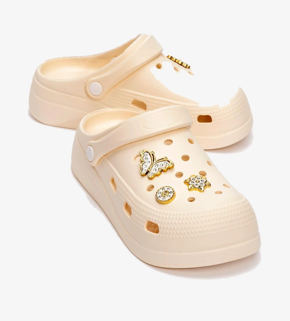 Kadın Aksesuarlı Sabo Terlik EKRU