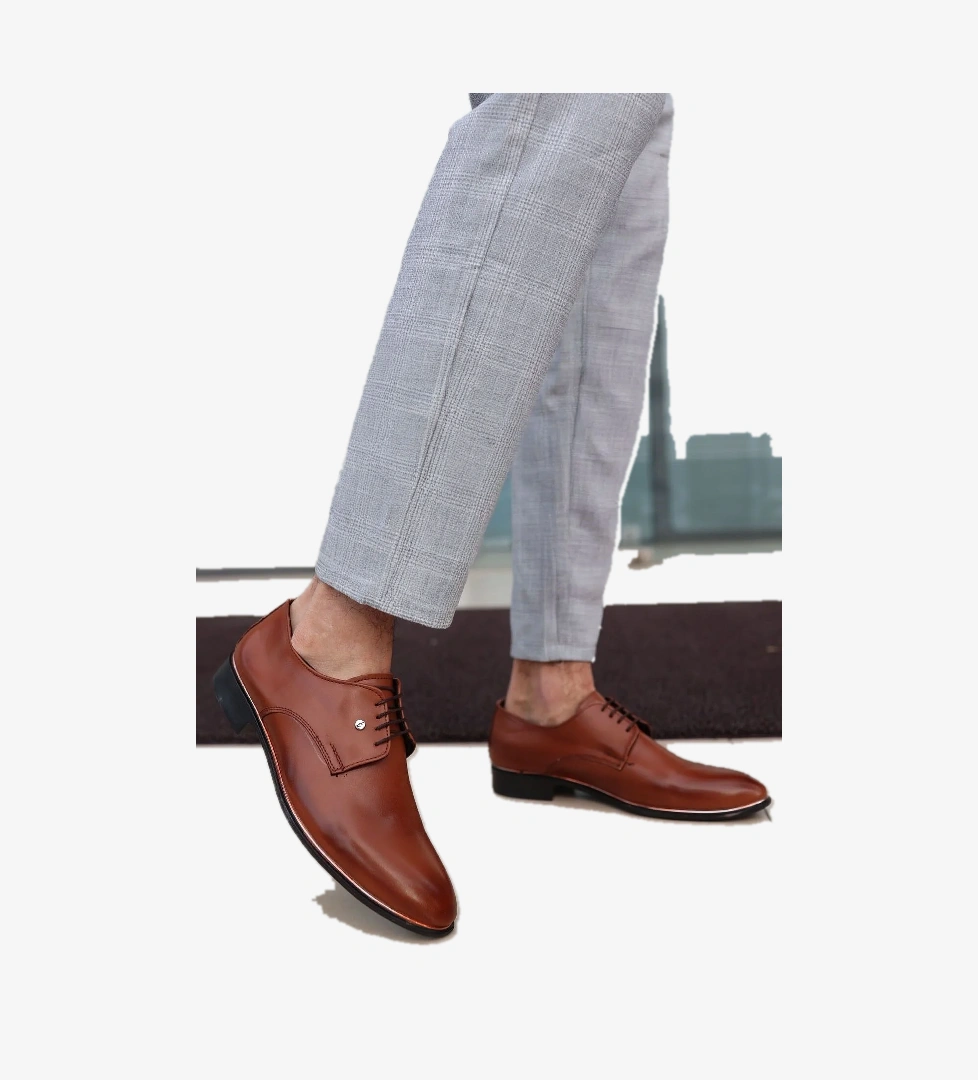 Tomiross Tomiross Erkek Taba Cilt Damatlık ve Günlük Kullanım Klasik Ayakkabı RGN-570-1 | Flo Taba - 1. görsel