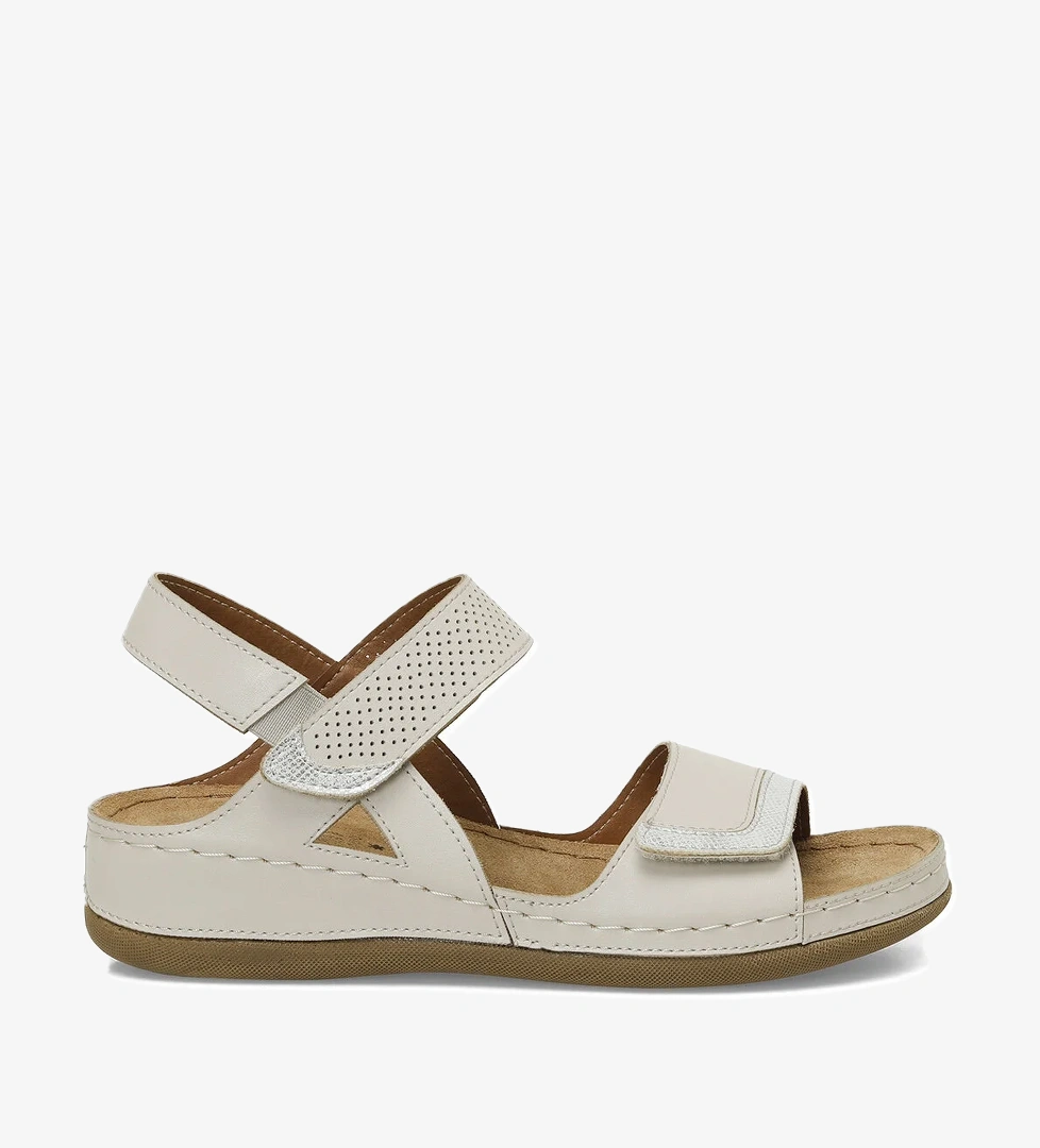 104424.Z5FX Bej Kadın Comfort Sandalet - Görsel 1
