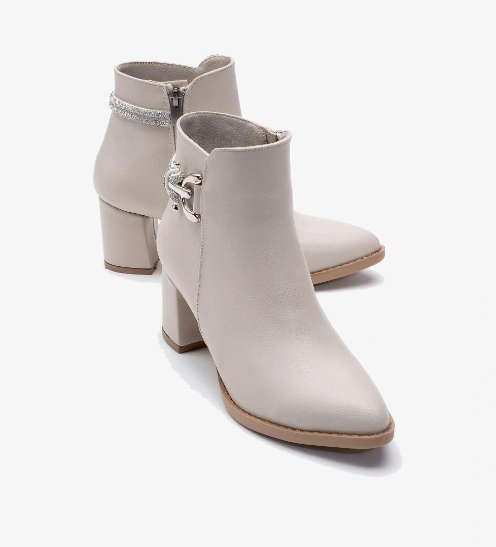 Kadın Taşlı Günlük Topuklu Ayakkabı TEN CİLT