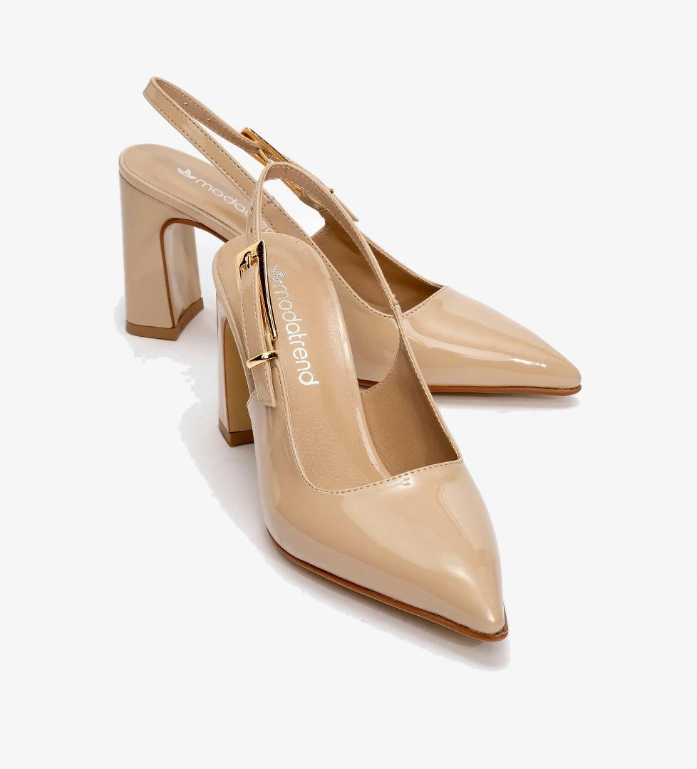 Kadın Tokalı Topuklu Ayakkabı TEN RUGAN