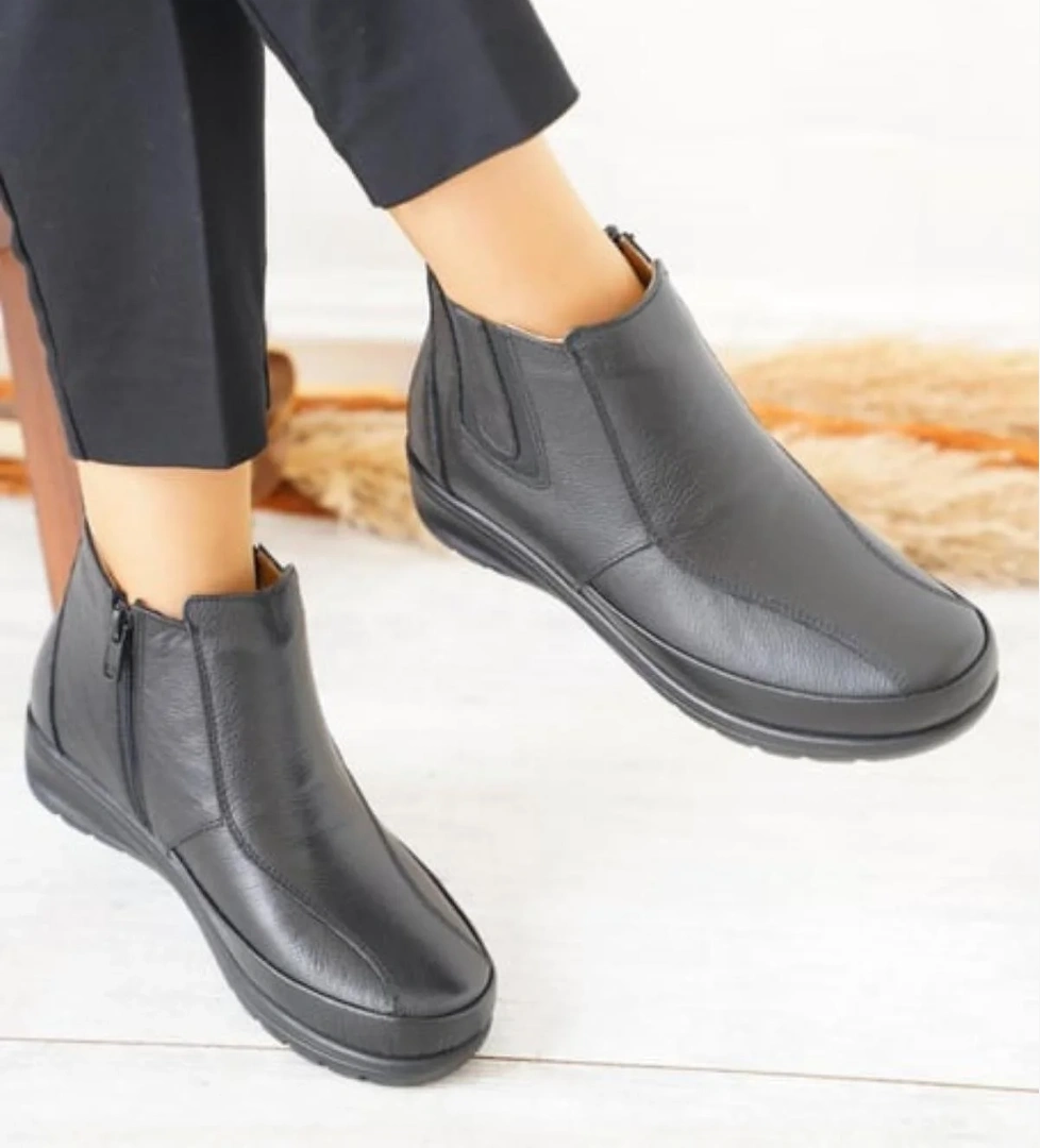 42759 Hakiki Deri Ortopedik Taban Anne Bot - Görsel 1