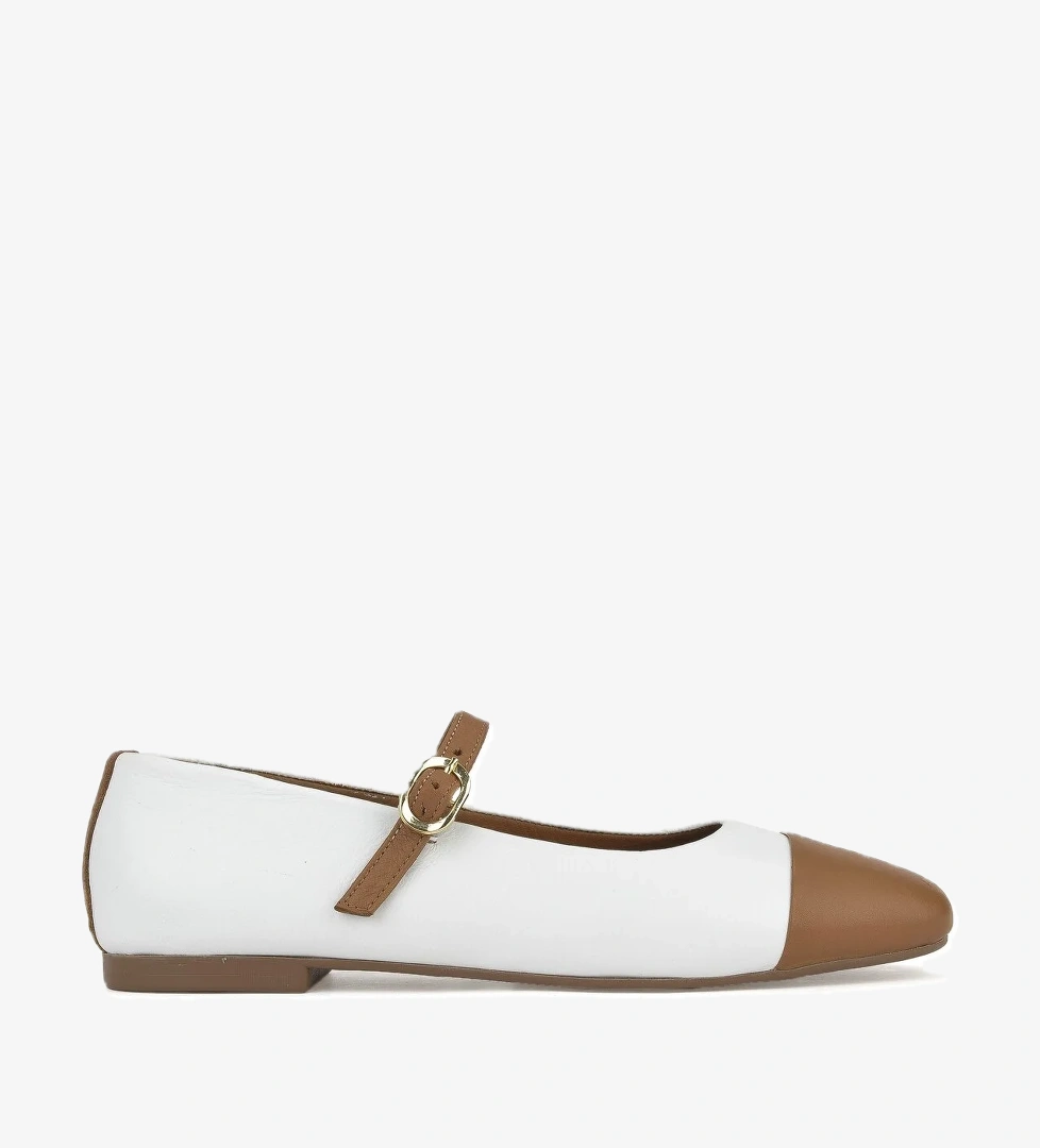 Ziya Hakiki Deri Kadın Babet 1511044z102 Beyaz Siyah model görseli