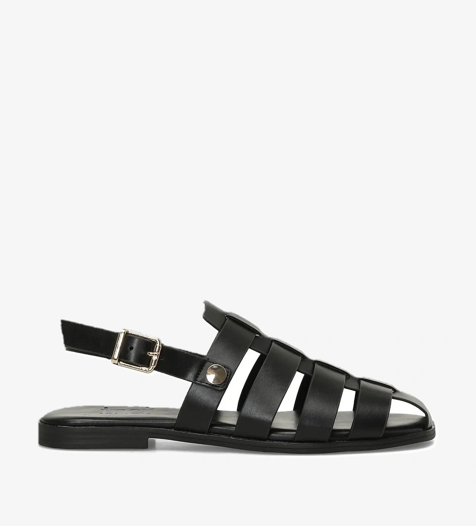 INCI ASHA 5FX Siyah Kadın Düz Sandalet - Görsel 1