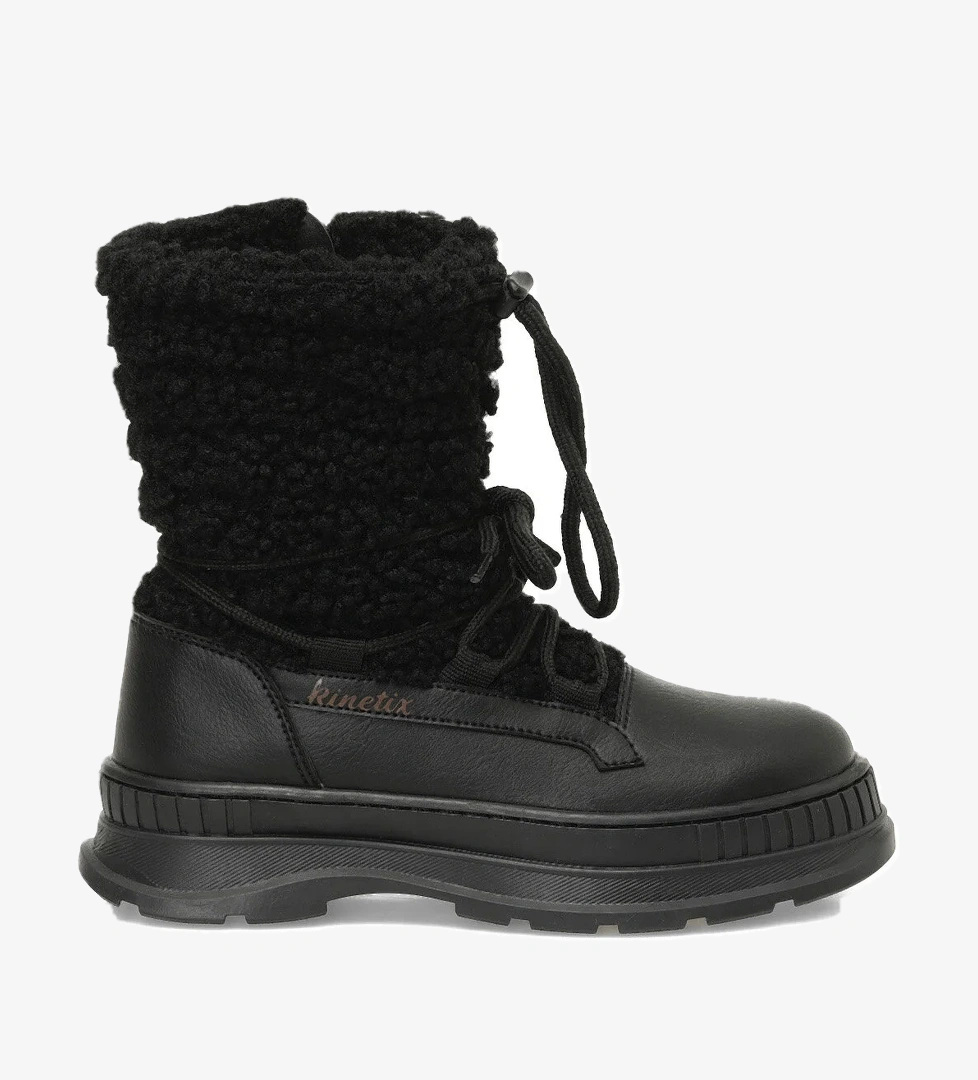 META 4PR Siyah Kız Çocuk Kar Botu - Görsel 1