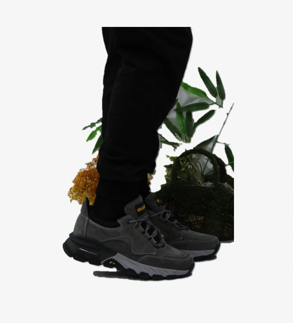 Bulldozer 250011 Gri Nubuk Rahat Orijinal Ürün Hakiki Deri Erkek Ayakkabı model görseli