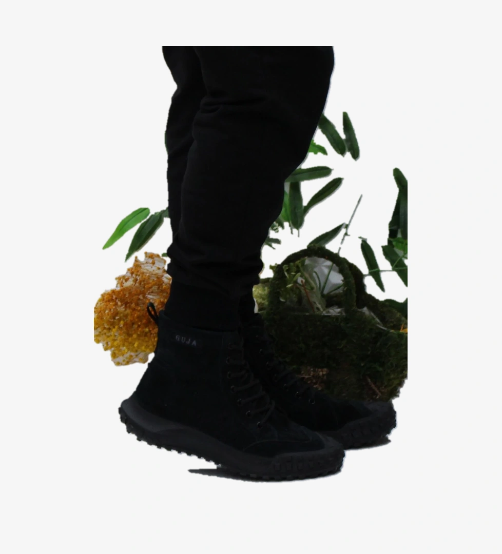 Guja 24K503 Siyah Süet Rahat Esnek Orijinal Ürün Hakiki Deri Erkek Bot - Görsel 1